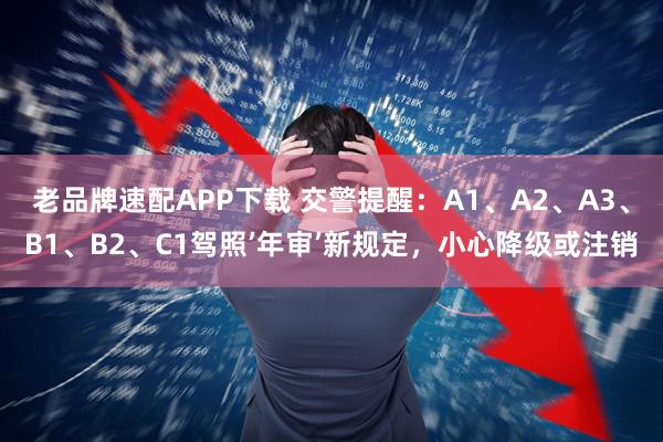 老品牌速配APP下载 交警提醒:A1、A2、A3、B1、B2、C1驾照’年审’新规定,小心降级或注销